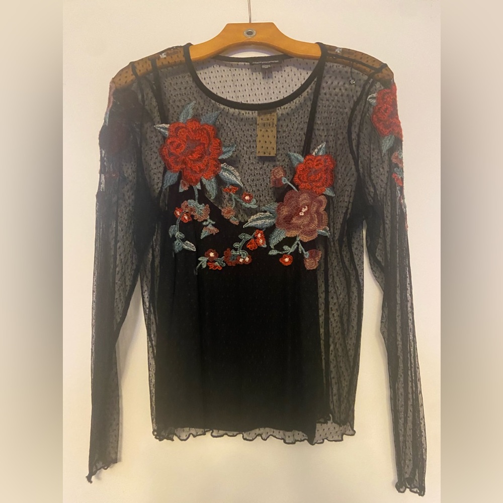Black Embroidered Blouse